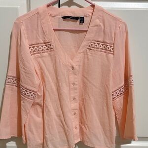 Vero Moda Light Coral Button-Up Blouse